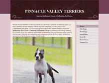 Tablet Screenshot of pinnaclevalleyterriers.com